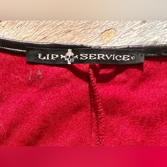 Vintage Lip Service Red Velvet Gothic Renaissance Vampire Bell Sleeve Tunic Plus - Picture 11 of 13